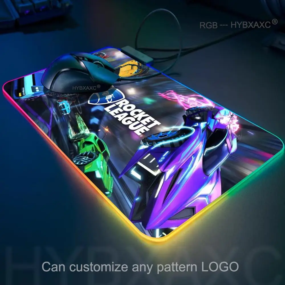 

Коврик для мыши Rocket League Коврик для мыши RGB Игровой коврик для мыши Настольный коврик HD Gamer Большой светодиодный светильник XXL Коврики для мыши ПК Компьютерный ковер