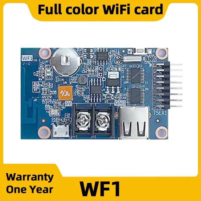 Светодиодный цифровой знак HD-WF1 RGB полноцветный модуль HUB75 материнская плата видеокарта светодиодный экран USB-порт карта управления Wi-Fi