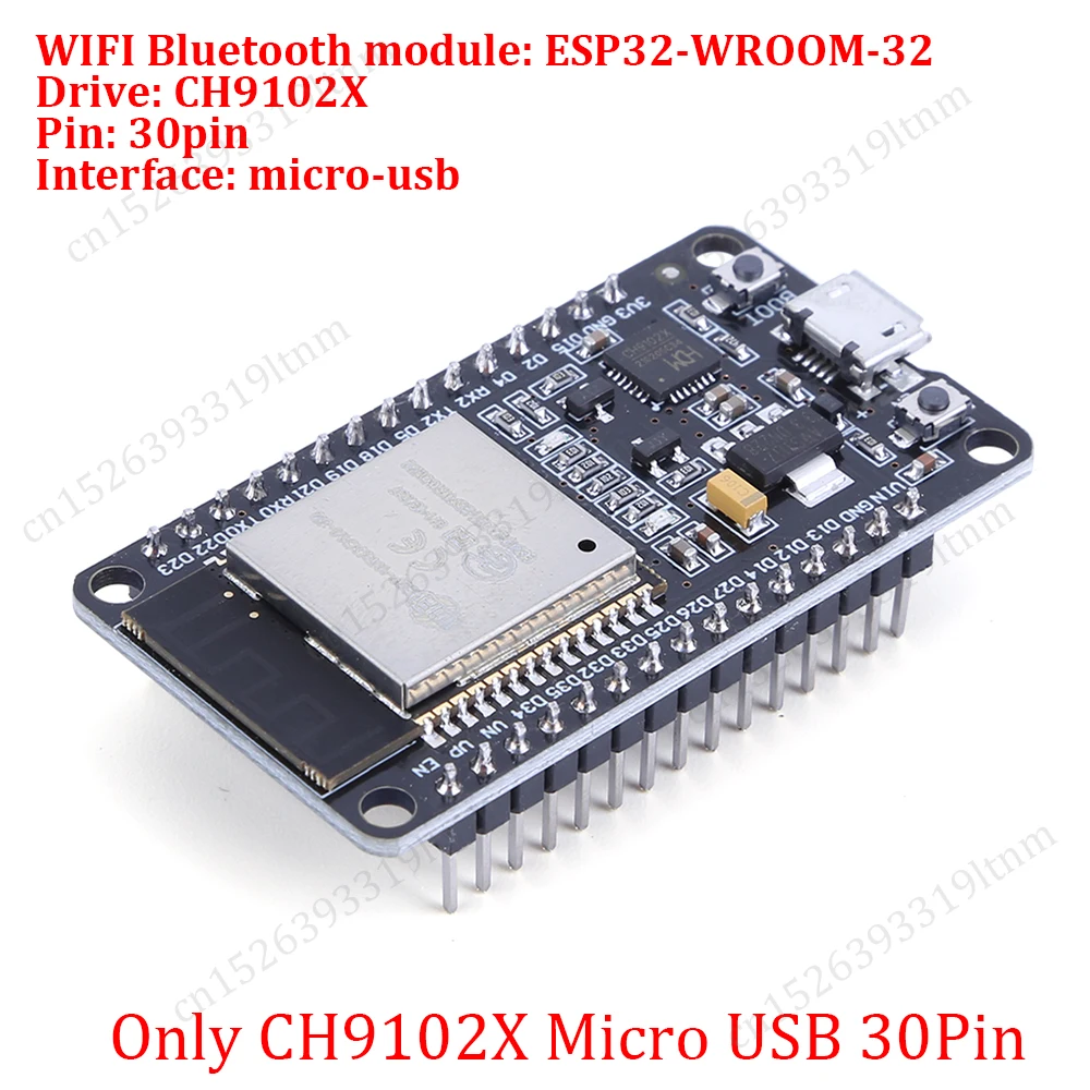 NONE ESP32 Development Board 30Pin Breakout Board WiFi+Bluetooth Ultra-Low Power Dual Core ESP-32 Erweiterungsplatine für Arduino 6