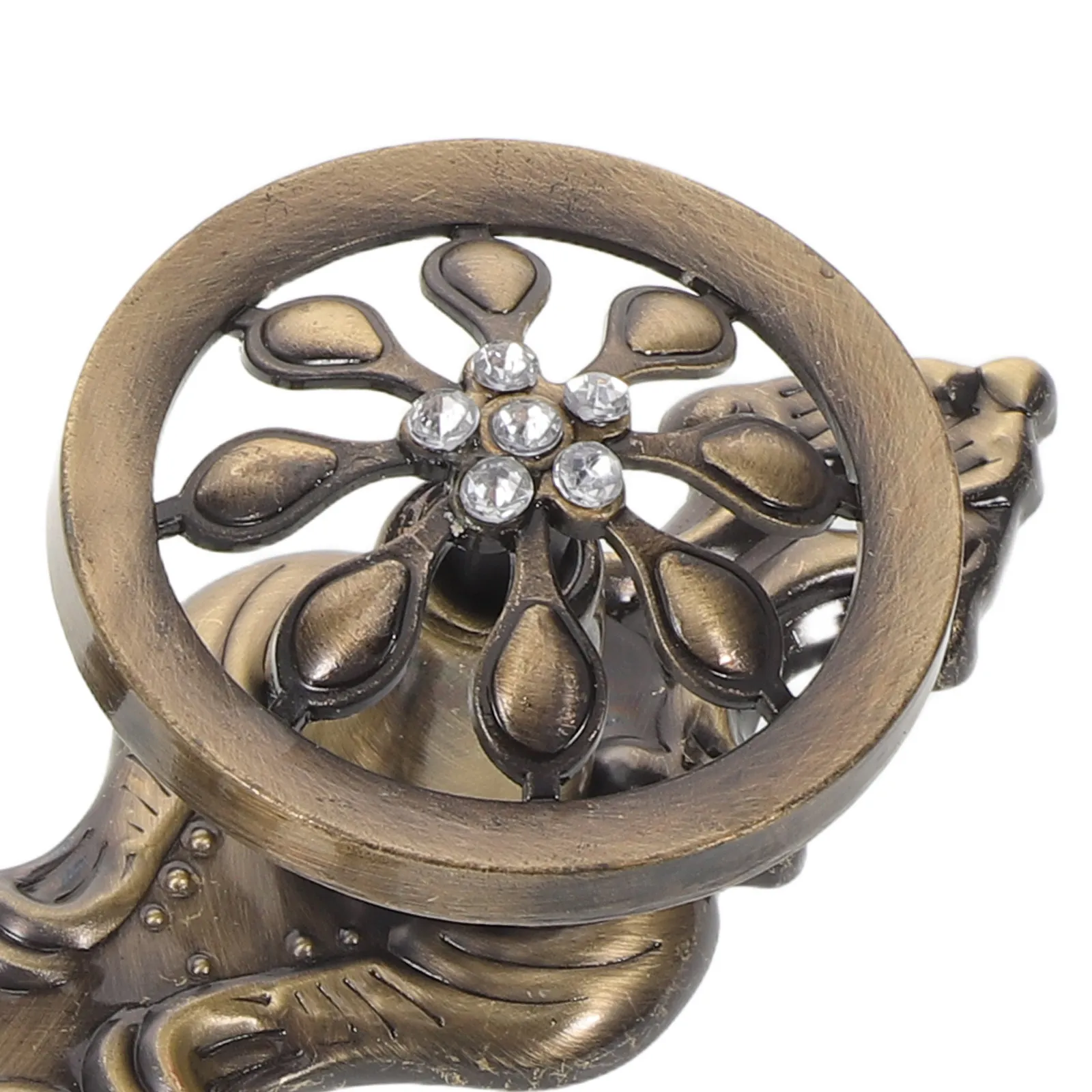 1Pair Vintage Sunflower Pattern Window Curtain Hooks Zinc Alloy Decorative Curtain Tiebacks Hook Wall Mounted Drapery Holder