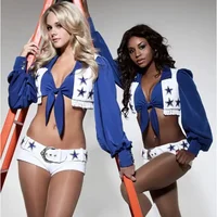Sexy Football Babe Sports Meeting Dallas Cowboys Cheerleader Costume Fancy Dress Halloween Party Racing Cheerleader Cosplay 2025 6