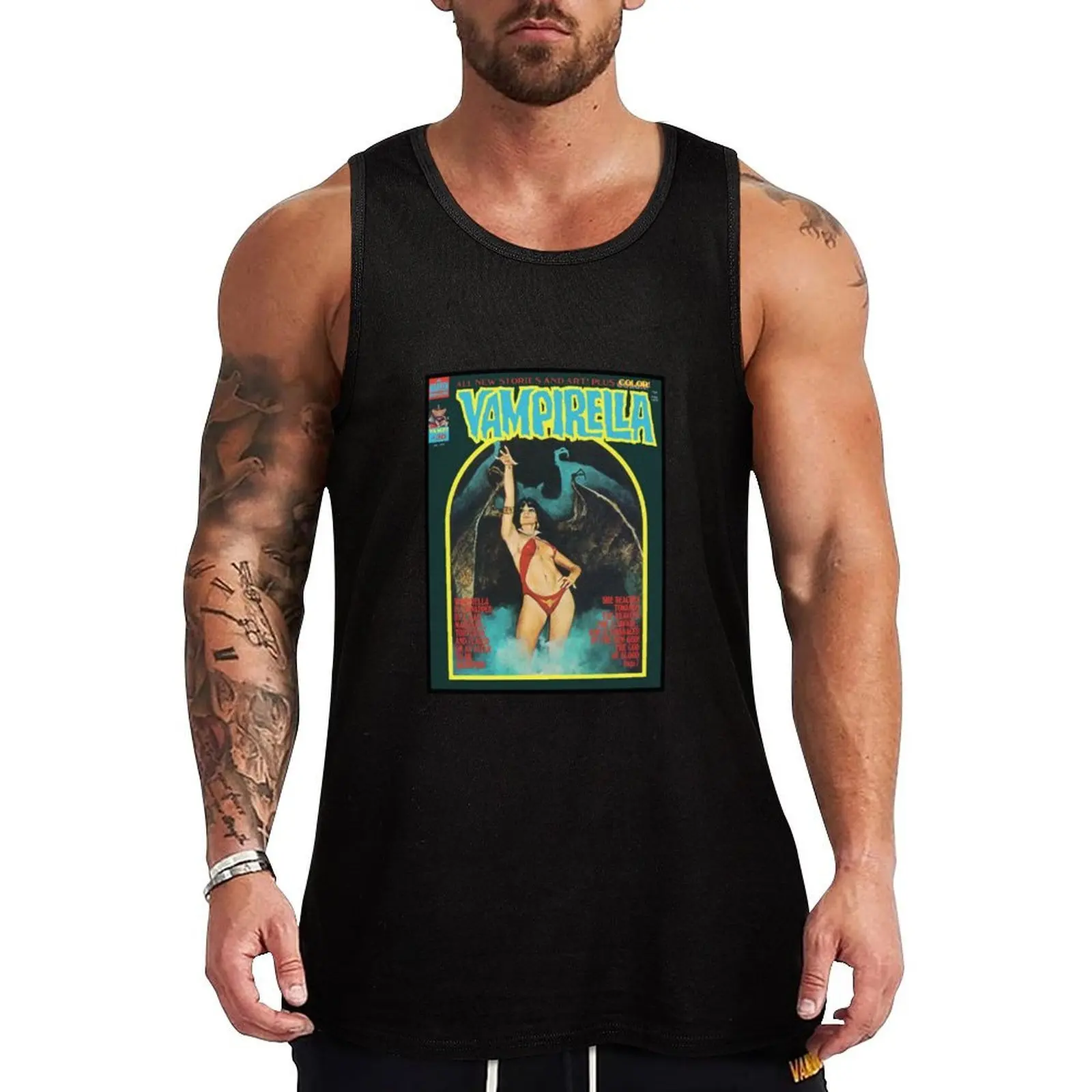 AND YET ANOTHER GREAT VINTAGE VAMPIRELLA MAGAZINE COVER! #30 Tank Top Workwear Tank Top Durable Sleeveless Casual Shirt