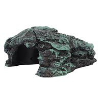 Reptile Rock Hide Cave Simulation Realistic Safe Comfortable Resin Rock Hideout for Terrarium Decoration