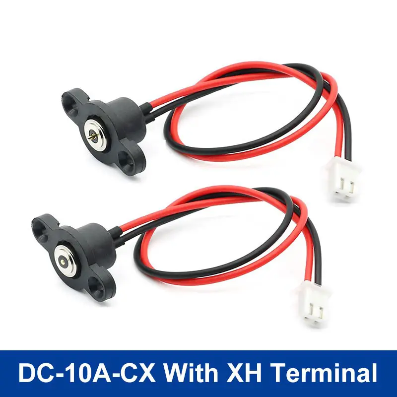 

DC-10A-CX Magnetic Connector Male and Female Suck Screw Holes with XH Terminal Line Length 200mm Buckle Power Cord 8mm with USB