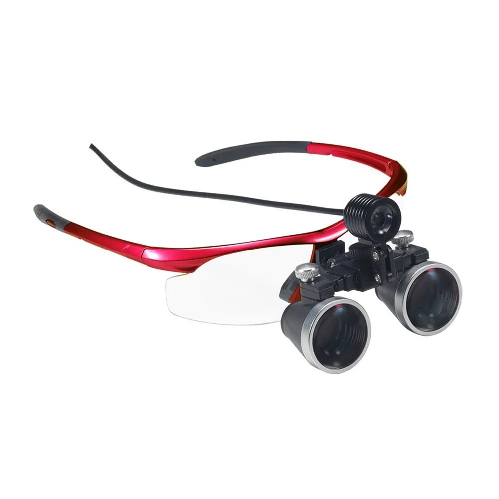 Head-Mounted Loupes 2.5X/3.5X with Rechargeable LED Light Magnifier