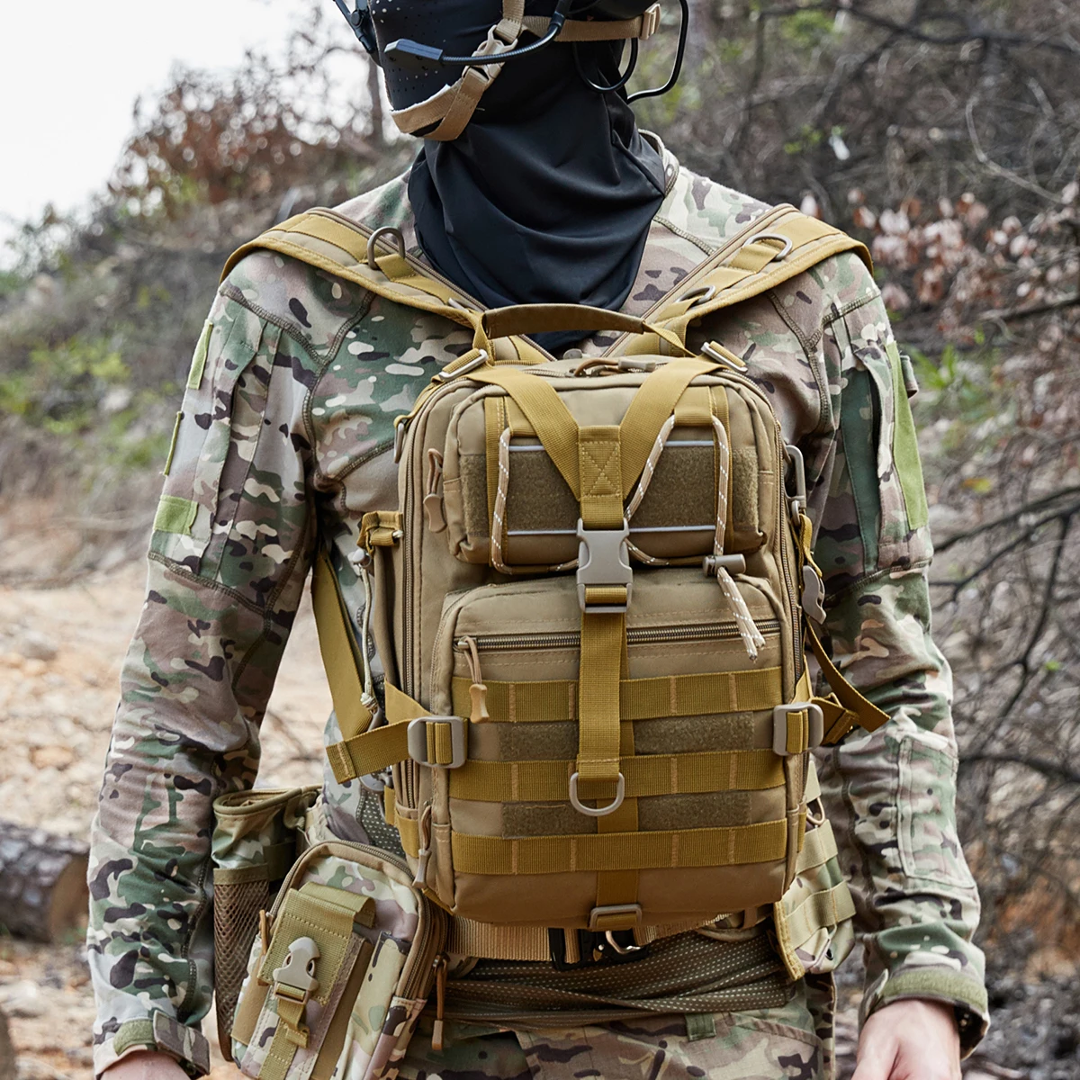 One-Shoulder Messenger Bag Outdoor Sports Camouflage Large Chest bag Saddle sac Multifunctional Waterproof Tactical Bags Mochila