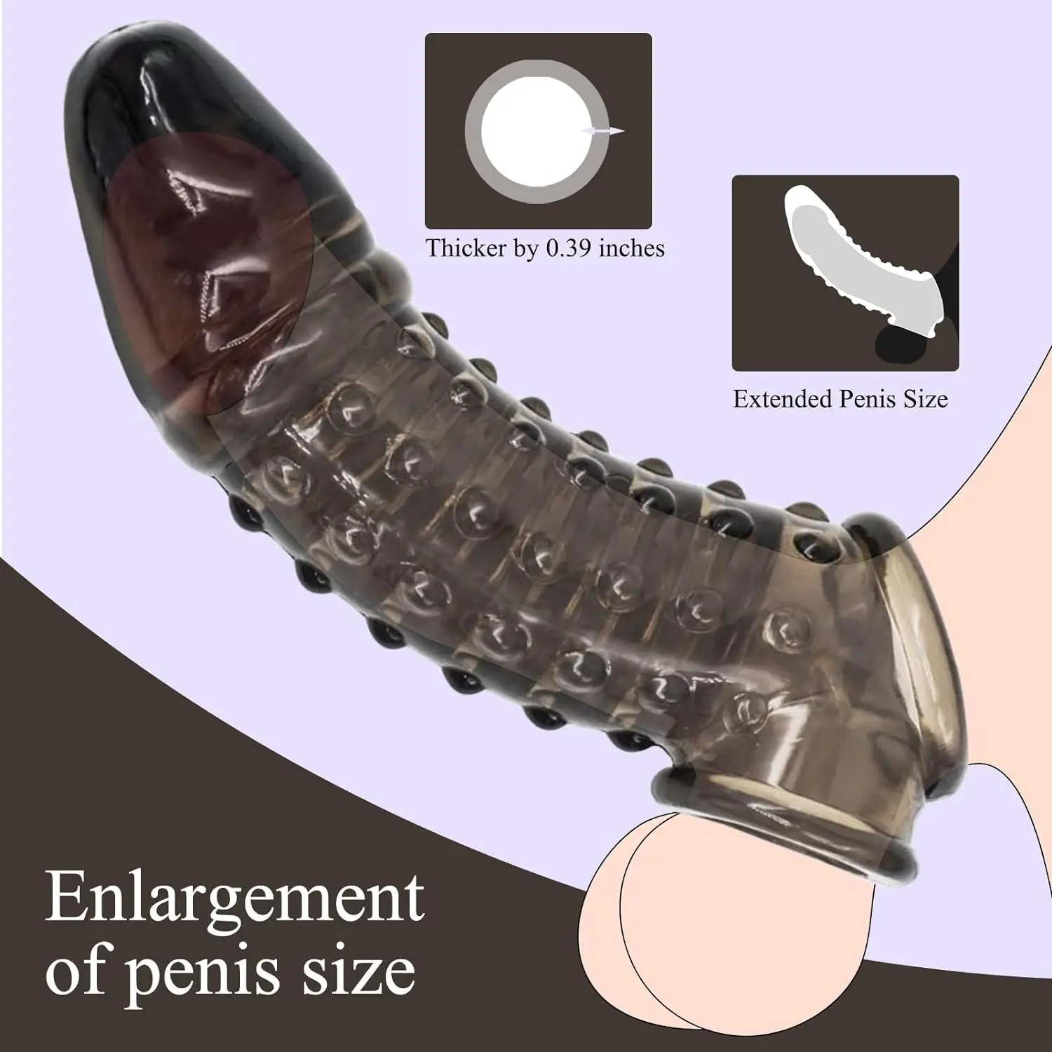 Anillos de pene reutilizables para hombres, manga de testículo de pene, retraso de la eyaculación, estimulación de erección más fuerte, Juguetes sexuales para adultos, pareja masculina