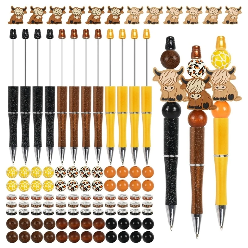 

12x Beadable Ballpoint Pen DIY Pens Making Kits Beadable Pen Kits Yak Stationery Pen Stationery Supplies for School