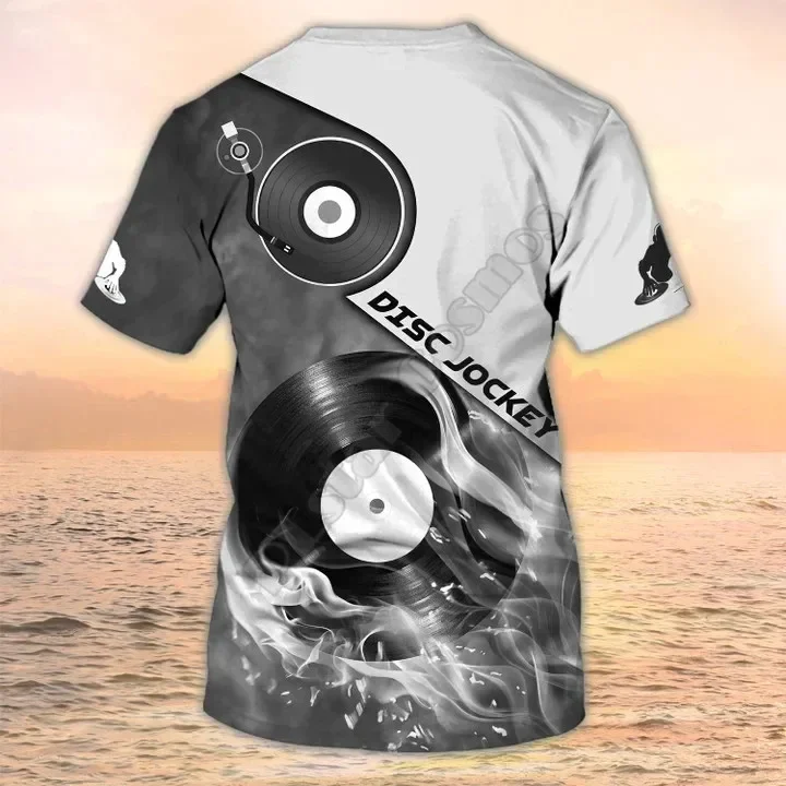 PLstar Cosmos Disc Jokey Shirt Custom Name Dj Disc Jockey Gift 3D Printed T-Shirts Short-Sleeve Tee Men/Women Streetwear