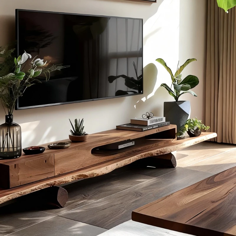 Adjustable Vintage Custom Tv Cabinet Luxury Unique Wooden Storage Center Tv Cabinet Modern Nordic Fernseher Tisch Furniture Home