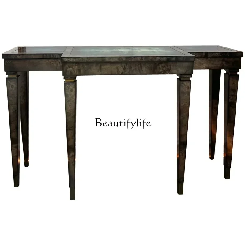 

ld33-*Italian light luxury solid wood Xuan Tai high-end hotel villa art paint end platform