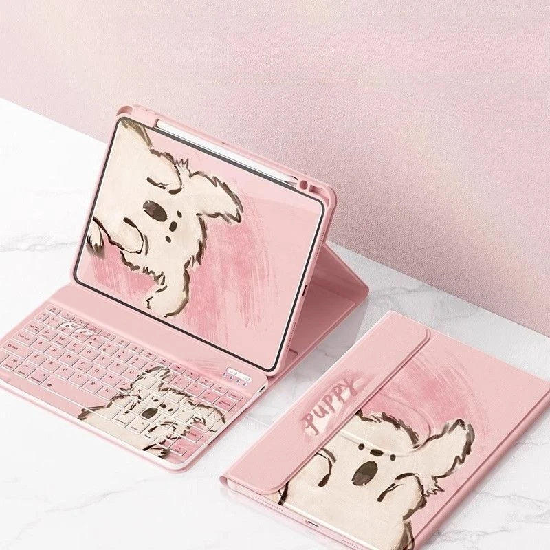 

For Ipad Tablet Bluetooth Keyboaed Mouse Set Protective Case Ipad Pro 11in 2025 Air7 A16 11th 10th 9th 10.2 Air2 9.7in Cute Case
