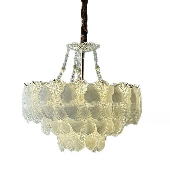 

French cream style, four-leaf clover, living room chandelier, light luxury