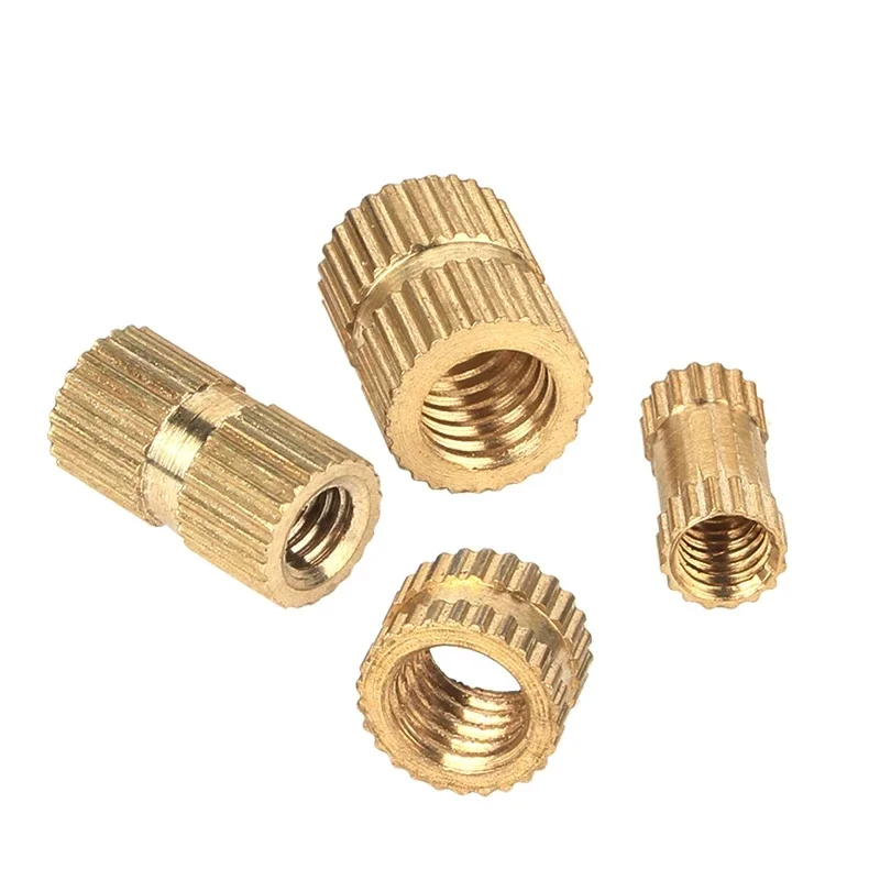 5-100Pcs M2 M2.5 M3 M4 M5 M6 M8 Brass Insert Nut Injection Molded Brass Knurled Thread Insert Nut  Bolts and Nuts Embedded