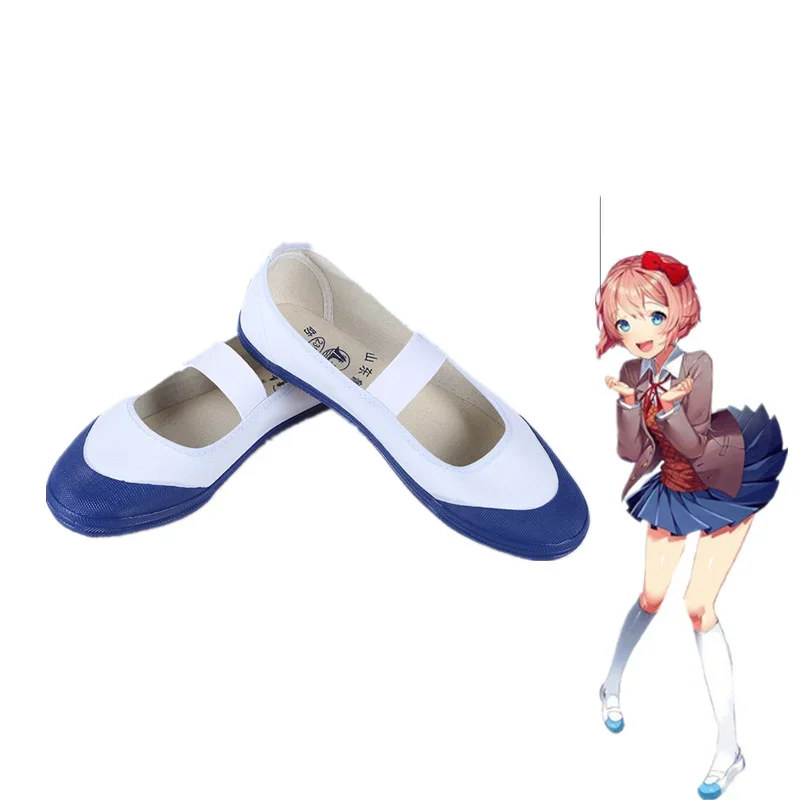 Anime Literature Club Sayori Shoes Toilet-Bound Hanako-kun Shoes Cosplay Nene Yashi Shoes Girls Canvas Student Dancing Shoes