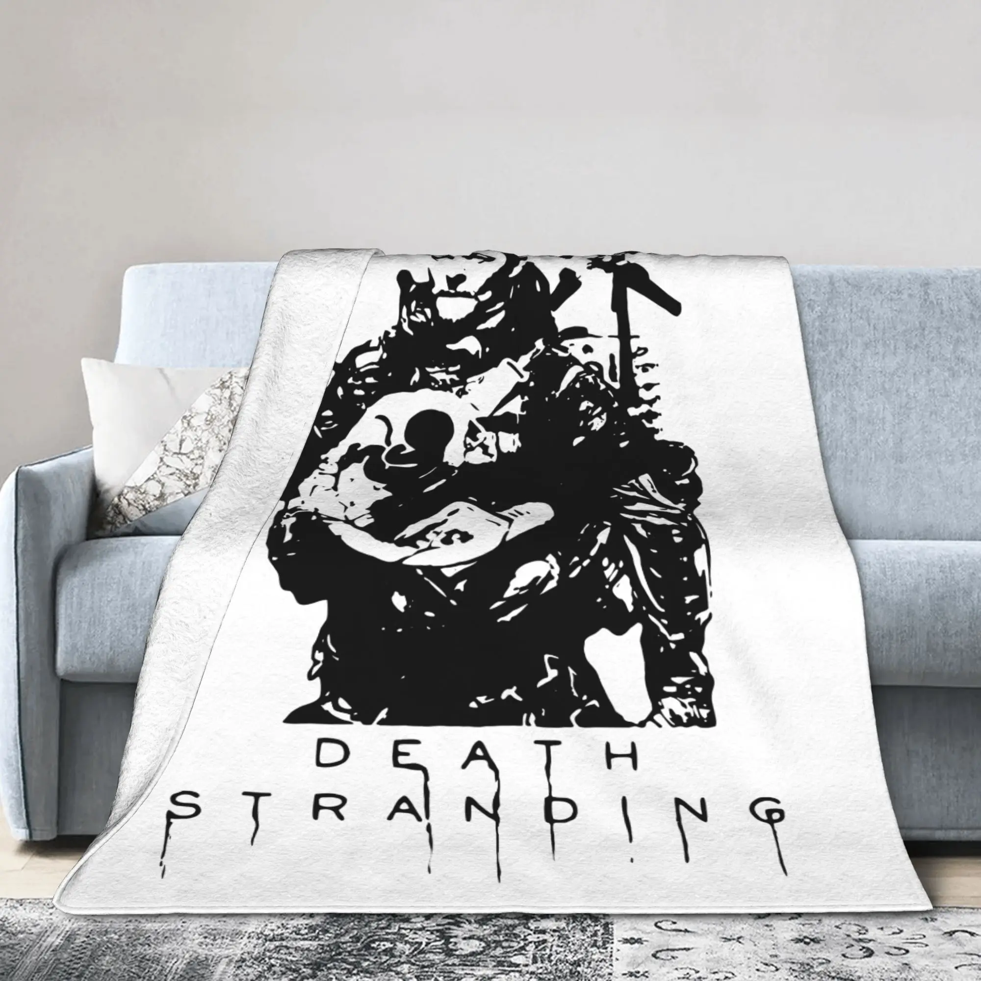 Death Stranding Sam Blanket Flannel  Winter Videogame Multi-function Lightweight Throw Blanket for Home