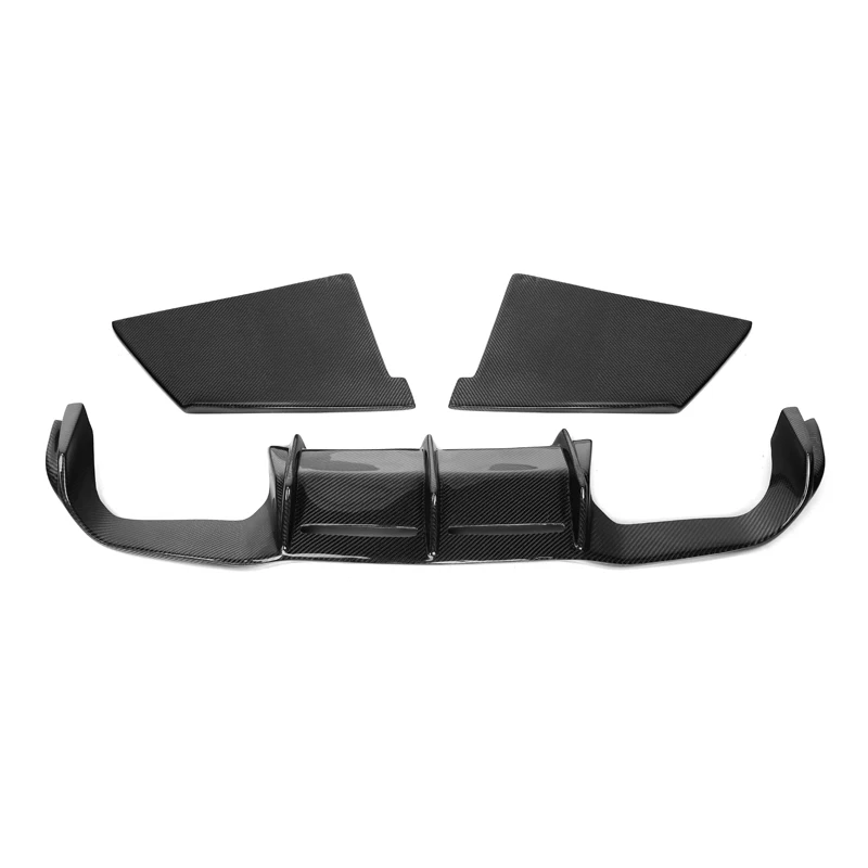 style Rear Diffuser For BMW F87 M2 2014 -2018 F87 M2C 2019 Carbon Fiber 3 PCS Rear Body Kit Diffuser