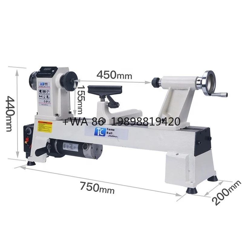 Woodworking Small CNC Automatic Lathe   Mini Turning Wood Machine 220v 900W Multifunctional Small Machine Tool