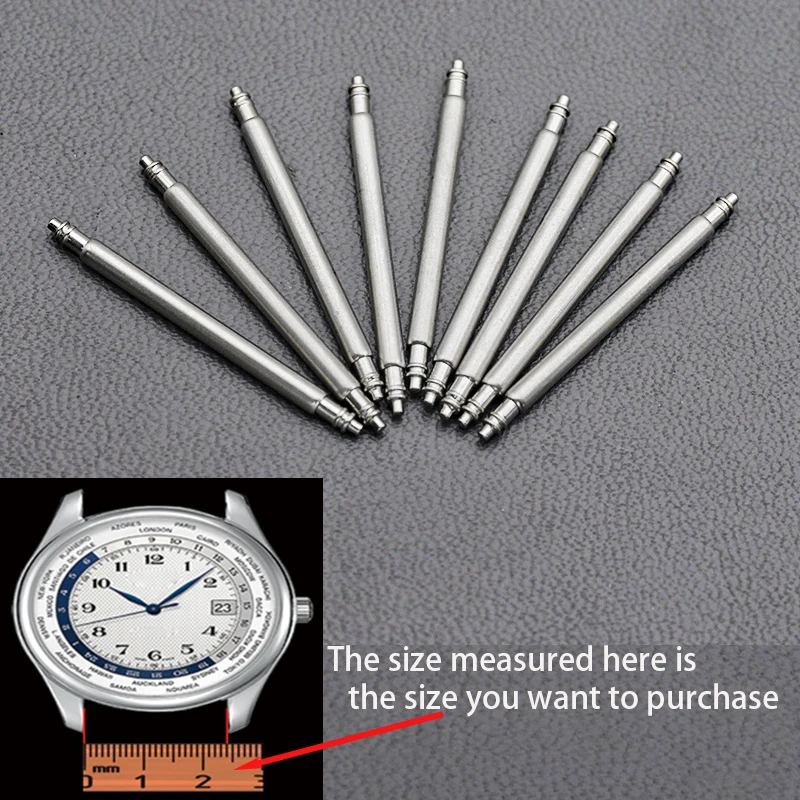 25Pcs Watch Spring Bars Strap Link Pins Fit Seiko SKX007 Tuna 6105 Watch Band Dia 1.3/1.5/1.8mm Spring Bars Watch Repair Tool