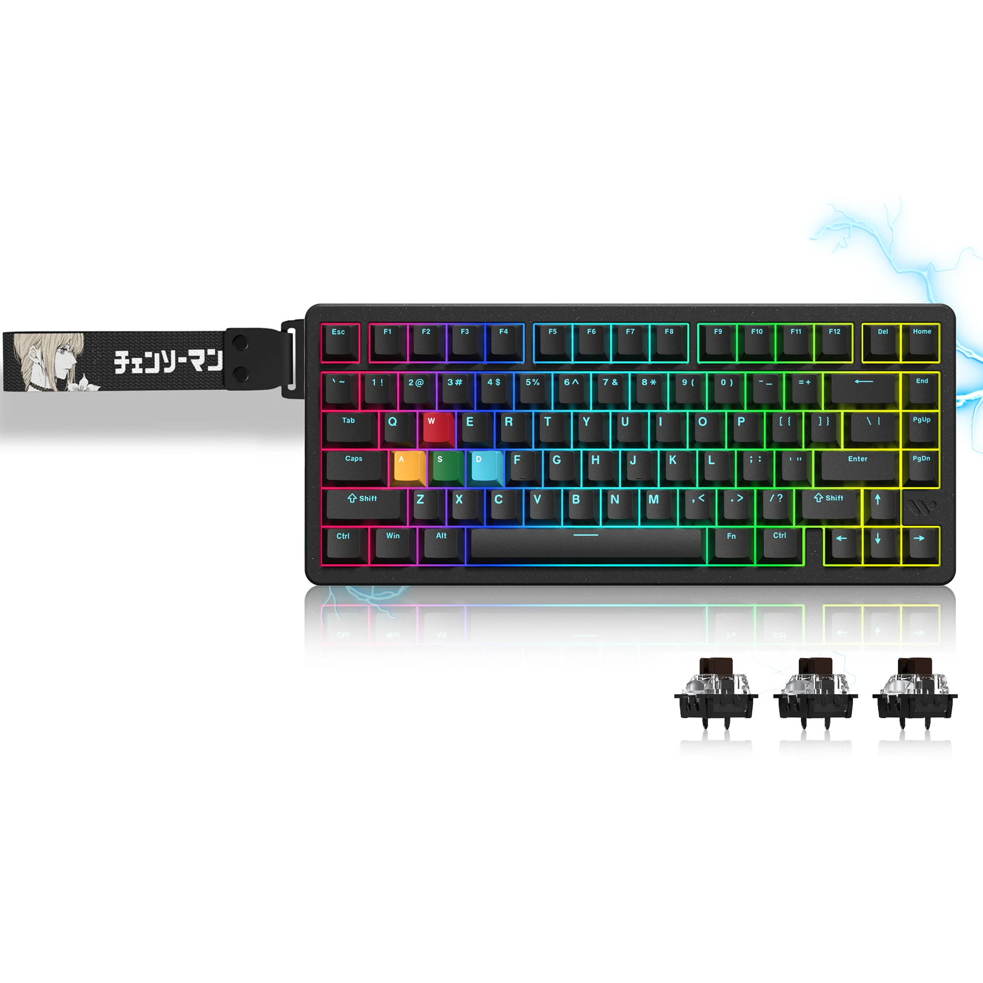 

Womier SK75 TMR/HE Клавиатура с эффектом Холла 75% Беспроводная механическая клавиатура Магнитный переключатель с быстрым триггером и ремешком для горячей замены