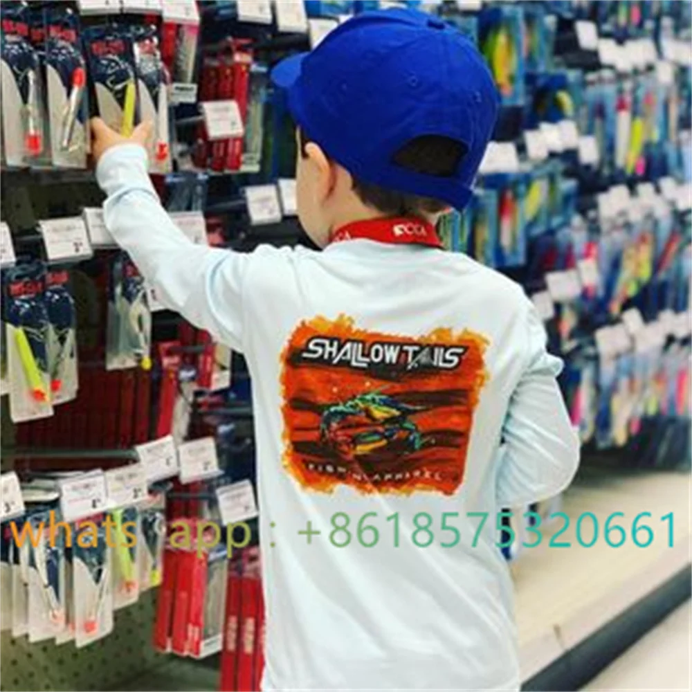 Kids T-shirt Boys And Girls Fishing Shirt Uv Shirt Fishing Clothes Camisa Pesca Fishing Clothing Printed Children\'s Shirt 2023