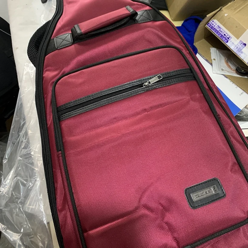 Waterproof Oxford Electric Guitar Bag Red Color Wearable Electric Guitar Case Brown Color Absorption Standard Guitar Box Cover