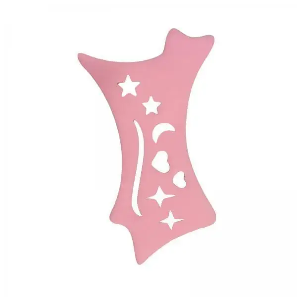Silicone Eyeliner Stencils Multifunctional Eye Makeup Aid Pink Template for Arrows Eyeliner Drawing for Women