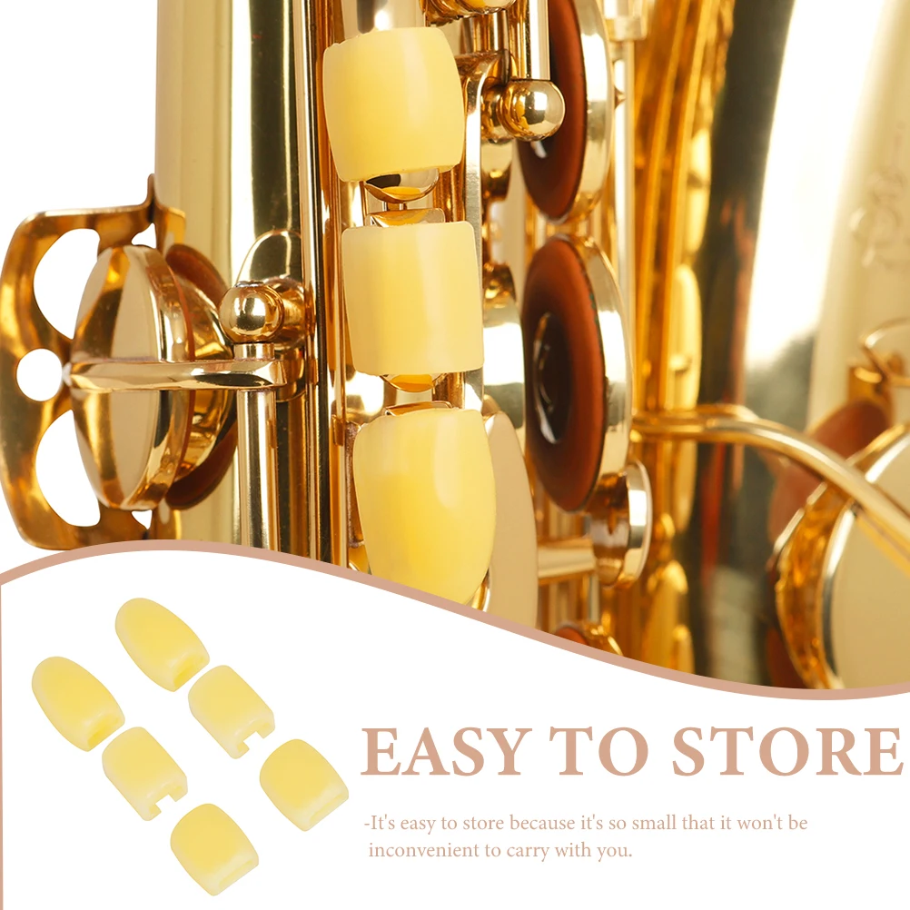 

6pcs Sax Side Key Pad Alto Saxophone Risers PP Material Stable Installation Long Service Musical Instrument Accessories