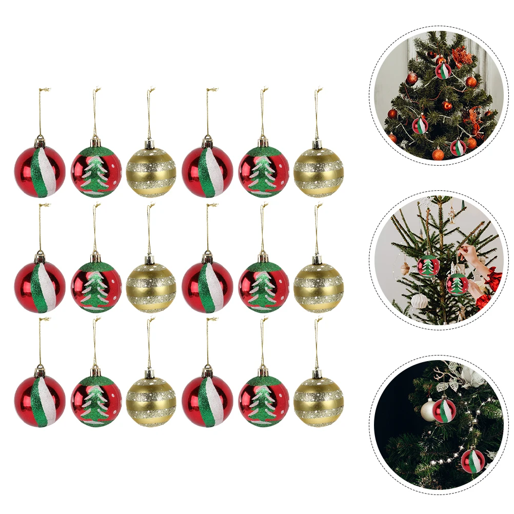 

18 Pcs Christmas Ball Ornaments Hanging Decoration Pendants Holiday Decorations Plastic Plating Decorative Tree