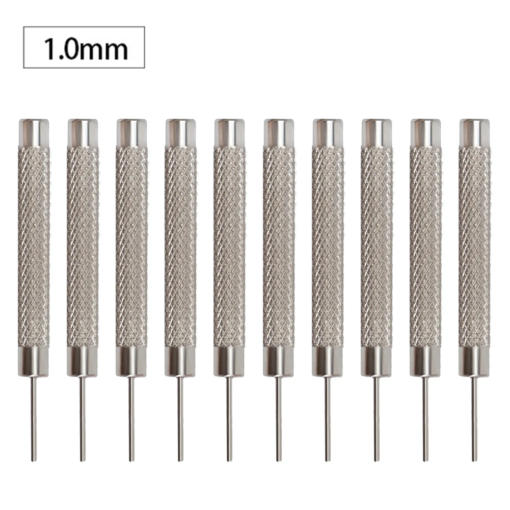 Assista Strap Pin Punch Bar, Agulha de Perfuração Ajustável, Removedor De Pulseira, Dedal Watch Band, 0.7-1.0mm, 10Pcs