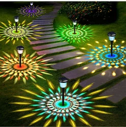 Solar Outdoor Lights New Garden Lamps Powered Waterproof Landscape Path for Yard Backyard Lawn Patio Decorative LED Lighting