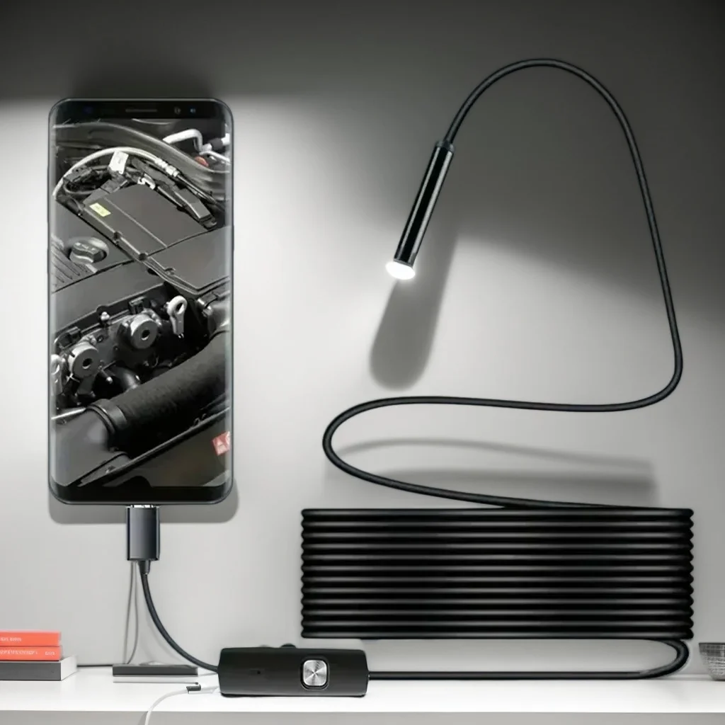 

8mm 1080P HD USB Endoscope - 8 LED Waterproof Borescope with 1/2/5M Cable for Android/PC
