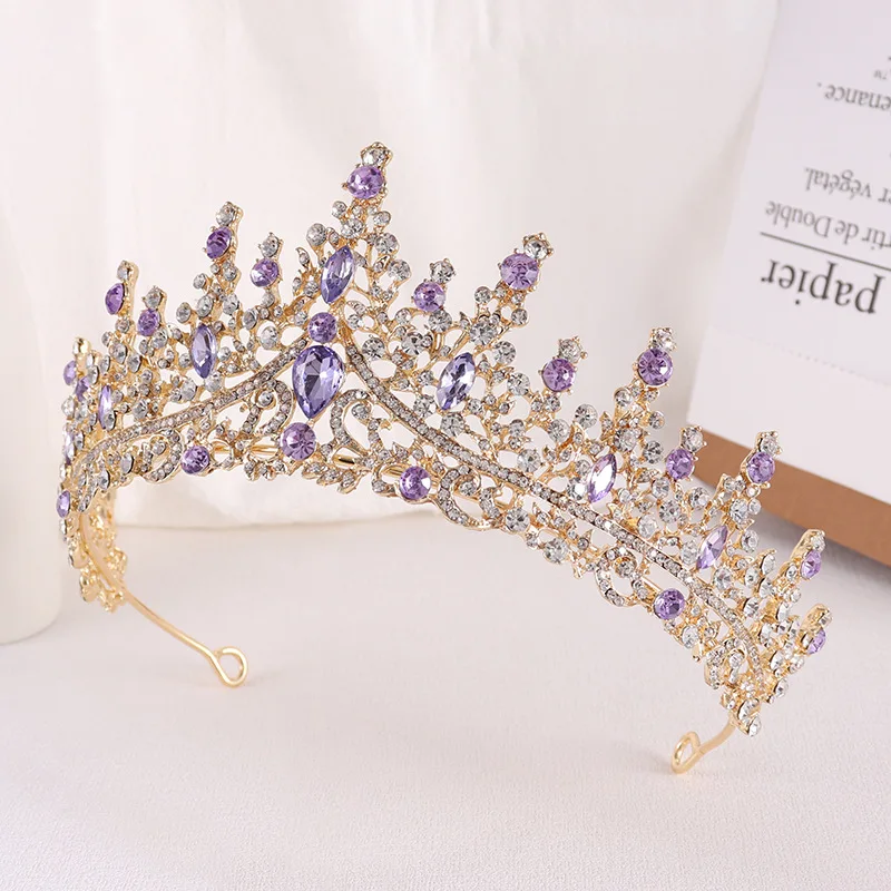 تاج الزفاف حجر الراين كريستال خوذة فستان الزفاف اكسسوارات تاج حلية شعر للعروس/عيد الميلاد/الولائم/الحفلة