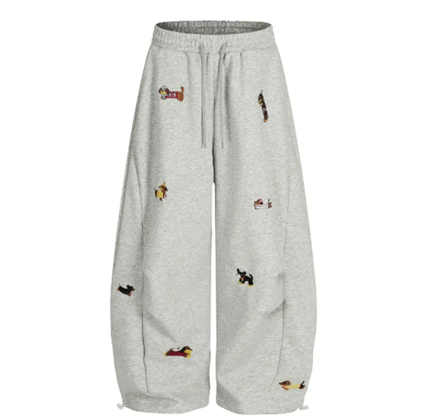 Vêtements urbains créatifs pour femmes, pantalons à jambes droites incurvées, pantalons décontractés décoratifs imprimés, nouvelle collection