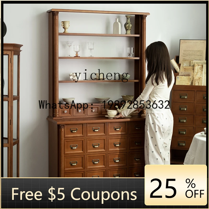 

AB retro side cabinet floor-to-wall restaurant high-end cafe decorative display rack