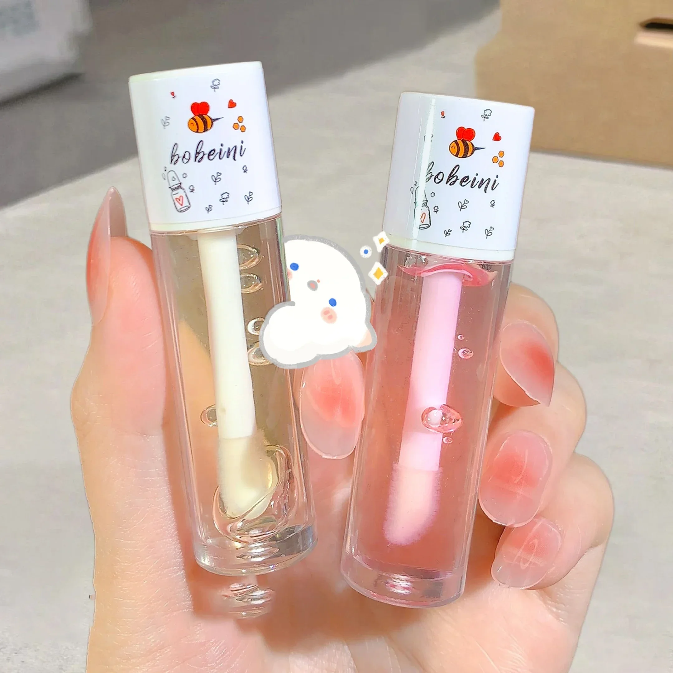 Peach Honey Lip Oil Plump Moisturizing Non-sticky-hydrating Gloss Long-lasting Clear Liquid Lip Balm
