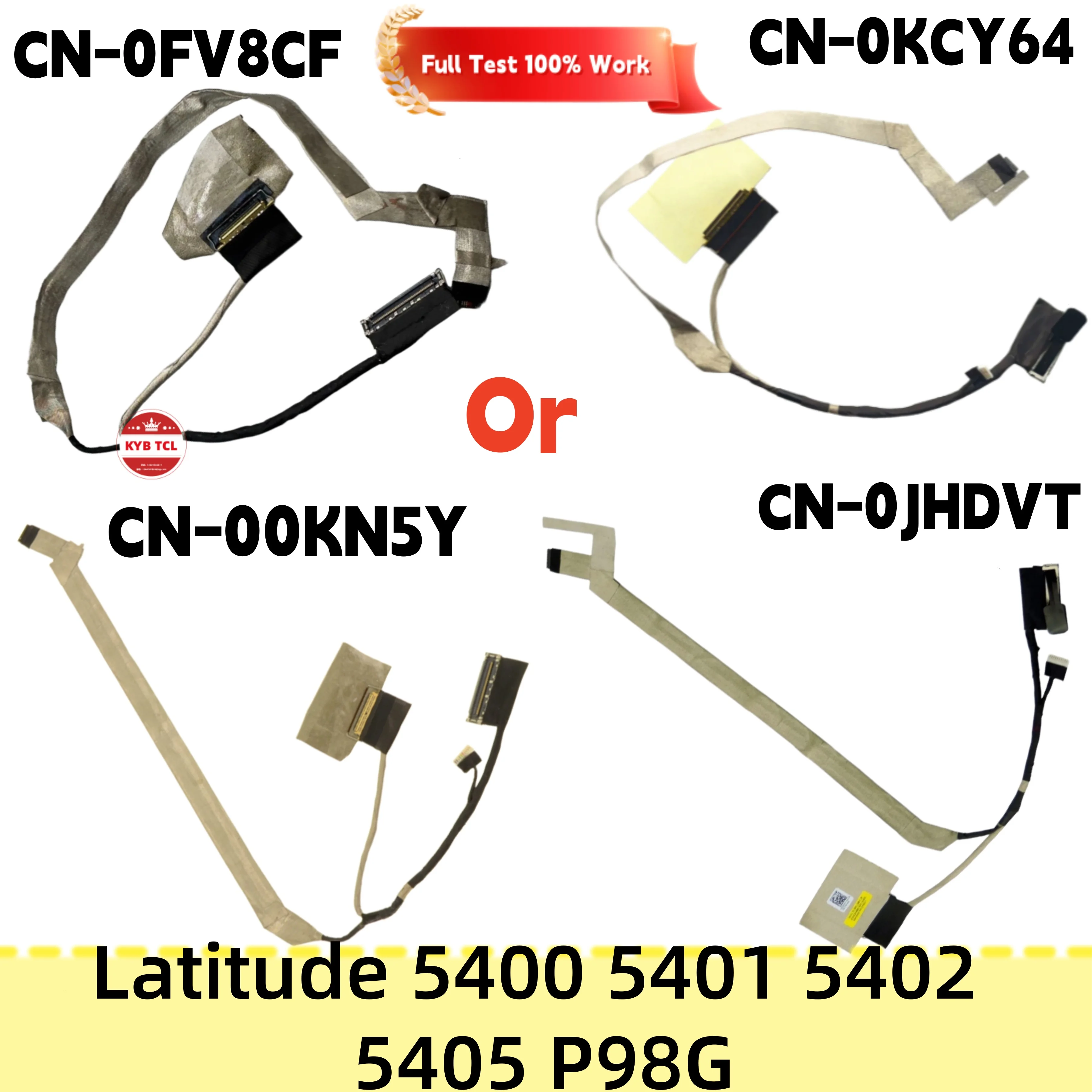 CN-0FV8CF kcy64 CN-0kcy6 Cabo de vídeo EDP LCD sem toque ou com toque para Dell Latitude 5400 5401 5402 5405 P98G 0kcy64 0FV8CF 00KN5Y 0JHDVT DC02C00JW00 FV8CF