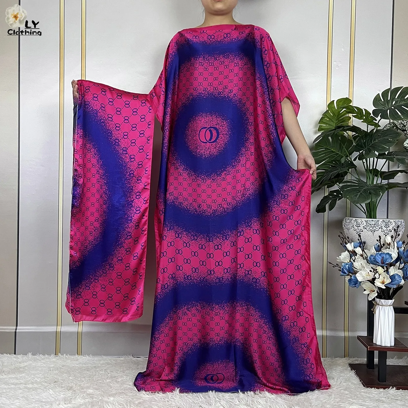 2023 New African Abaya Oversize Fashion Soft Women Clothing Dubai Dashiki Loose Casual Floral Dresses Muslim Loose Long Dress