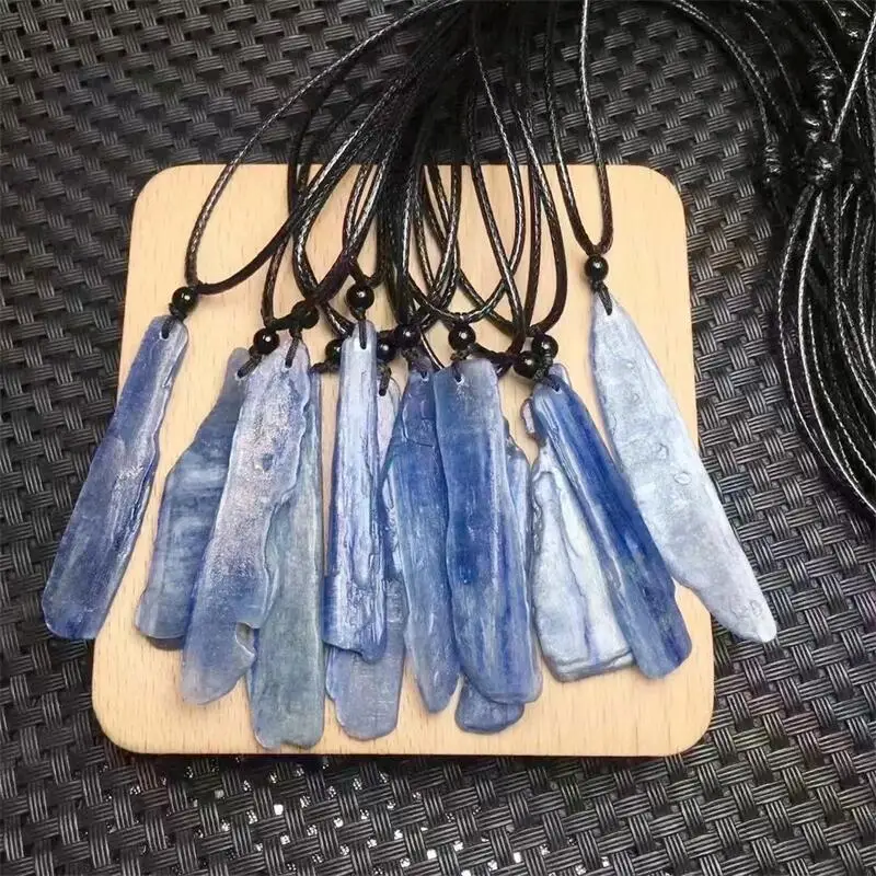 2PCS Natural Kyanite Freeform Pendant Fashion Healing Fengshui Crystal Jewelry Holiday Gift