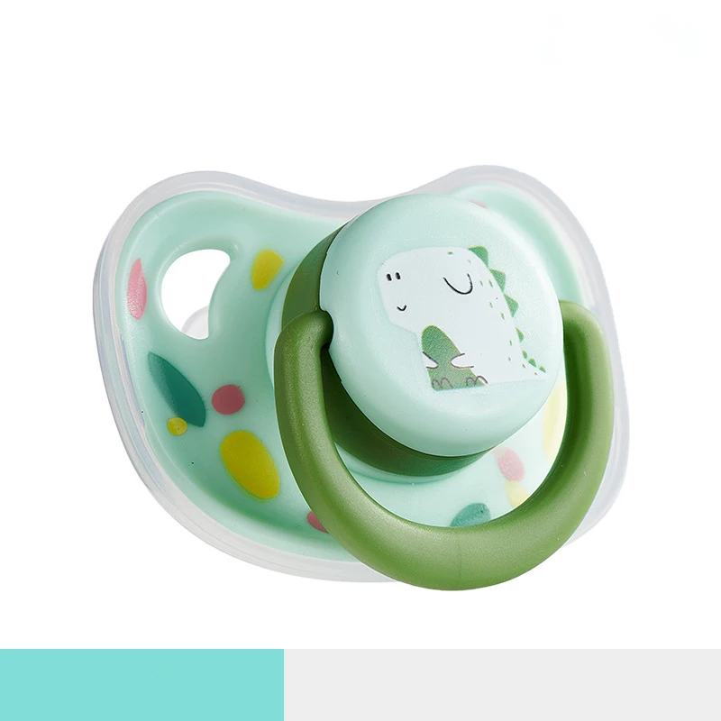 1PC Cartoon Pattern Food-grade Silicone Pacifier BPA-free Silicone Dishwasher Safety Pacifier with Dust Cover image 3