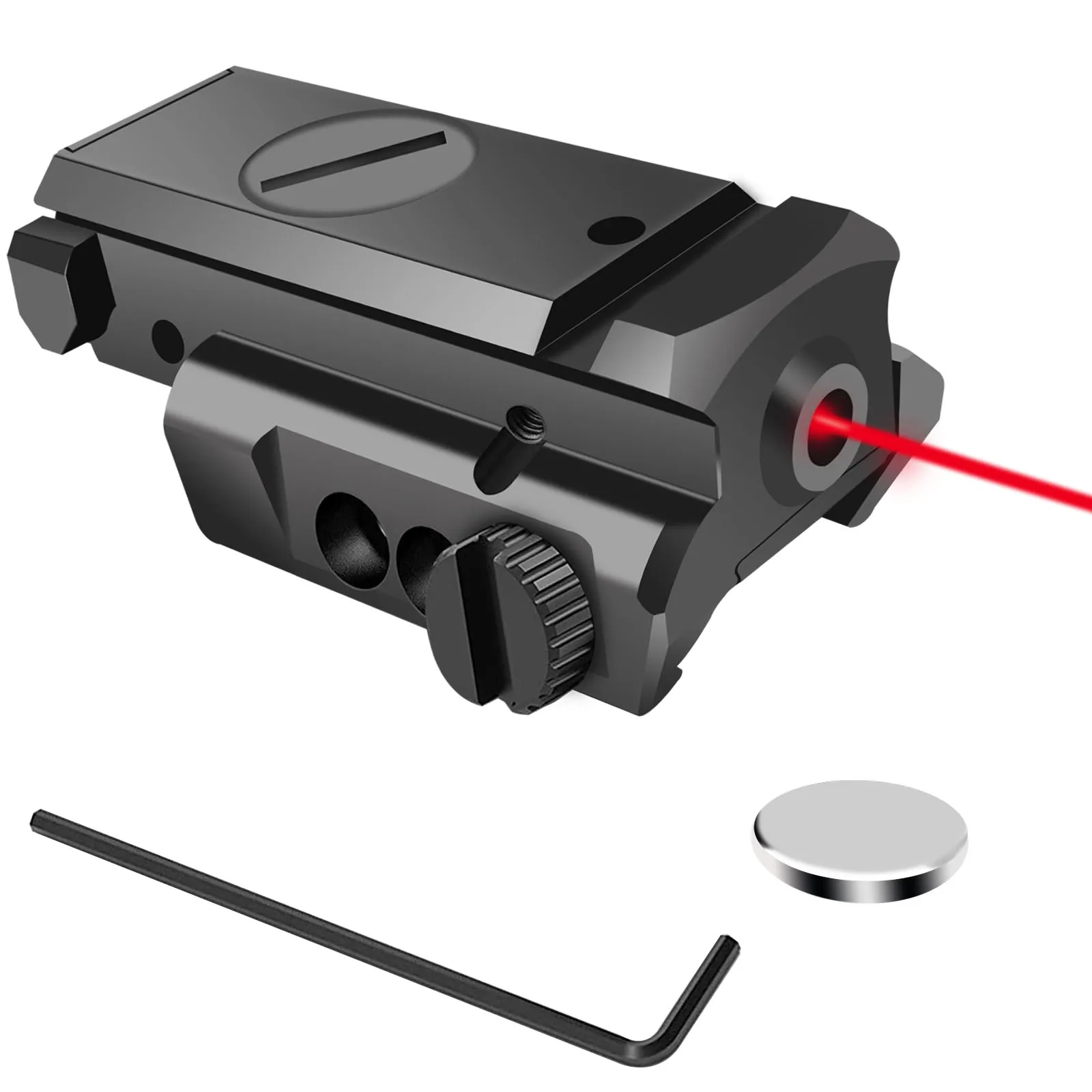 Hisecome Red Laser Sight Compact Durable Shockproof, With Picatinny Rails For , Easy To Carry