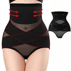 Women Cross Body Shaper High Waist Panties Tummy Control Shapewear Panty Female Butt Lifter Briefs Breathable Slimming Underwear