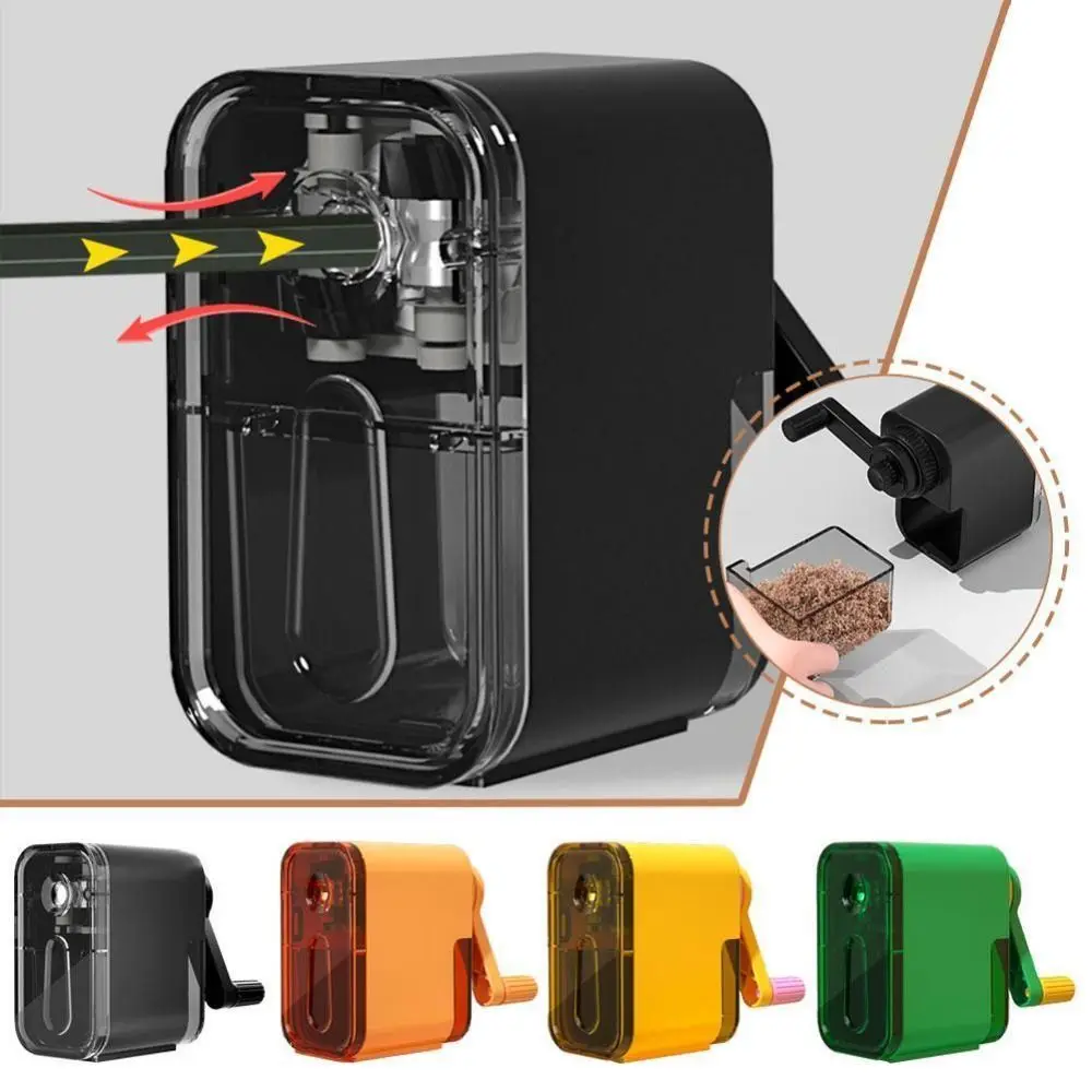

Desktop Rotary Pencil Sharpener Anti Sticking Lead Automatically Enters Lead Pencil Sharpening Tool School Supplies