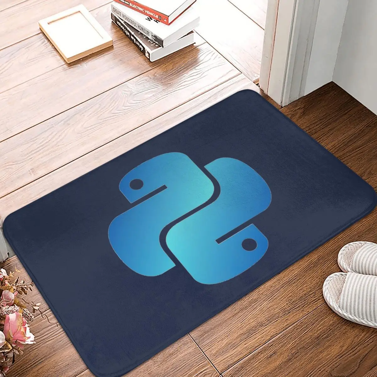 Python Blue Logo Anti-slip Doormat Floor Mat Antiwear Carpet Rug for Kitchen Entrance Home Balcony Footpad Mats