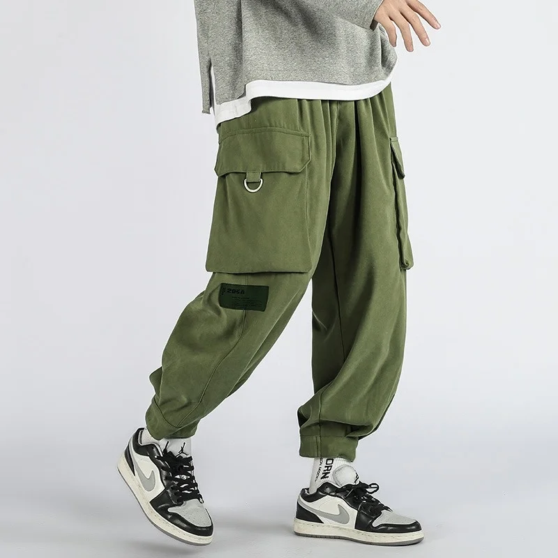 

2025 New Men's Overalls Multi-Pocket American Hip Hop Pants Men's Ins High Street Spring And Autumn Bunched Foot Assault Pants