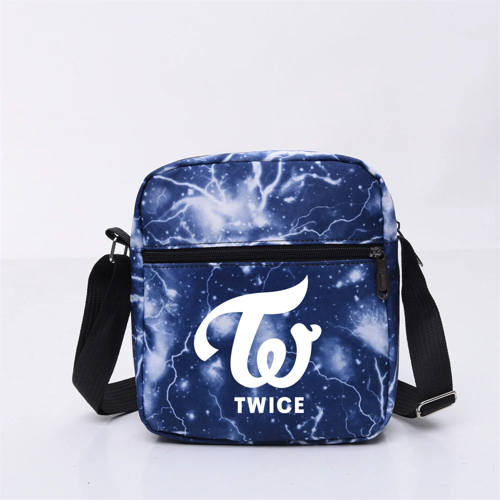 Kpop TWICE Trendy Backpack Canvas Single Shoulder Diagonal Cross Bag Waterproof Wear Resistant Nayeon Momo Fans Gift Collection