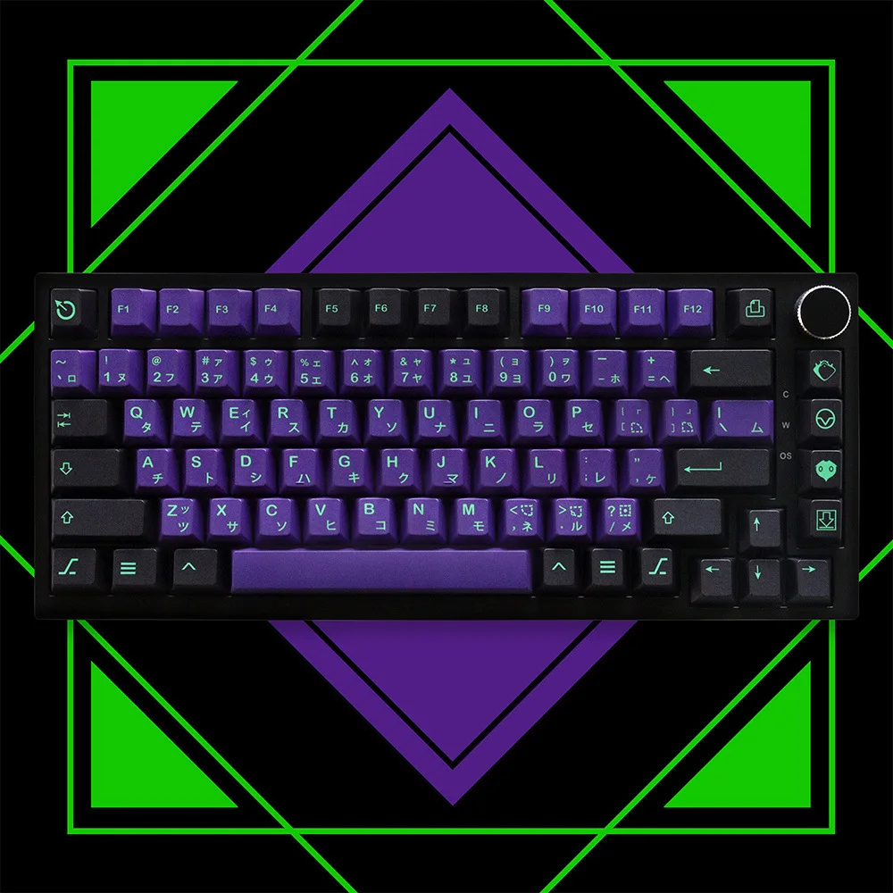 Purple PBT Sublimation 129 Keys Full Set Customized Original Factory Height