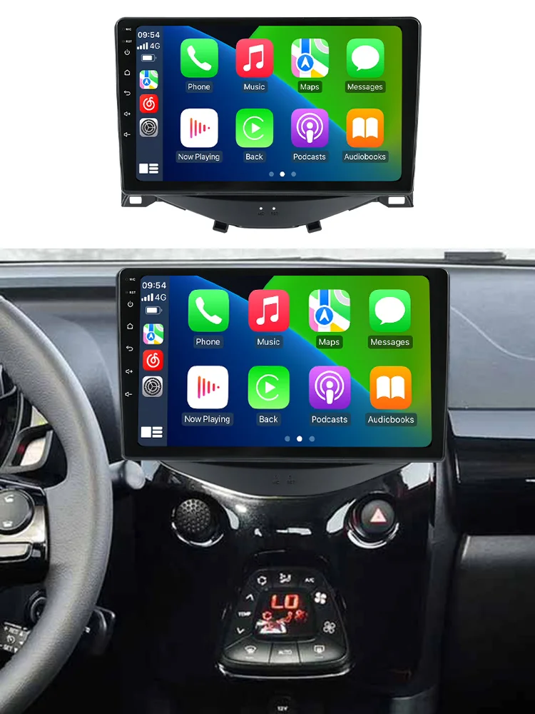 MEKEDE Draadloze CarPlay Android Scherm Autoradio voor Toyota Aygo Peugeot 108 Citroen C1 2016-2020 Autoradio Auto multimedia Speler - afbeelding 2