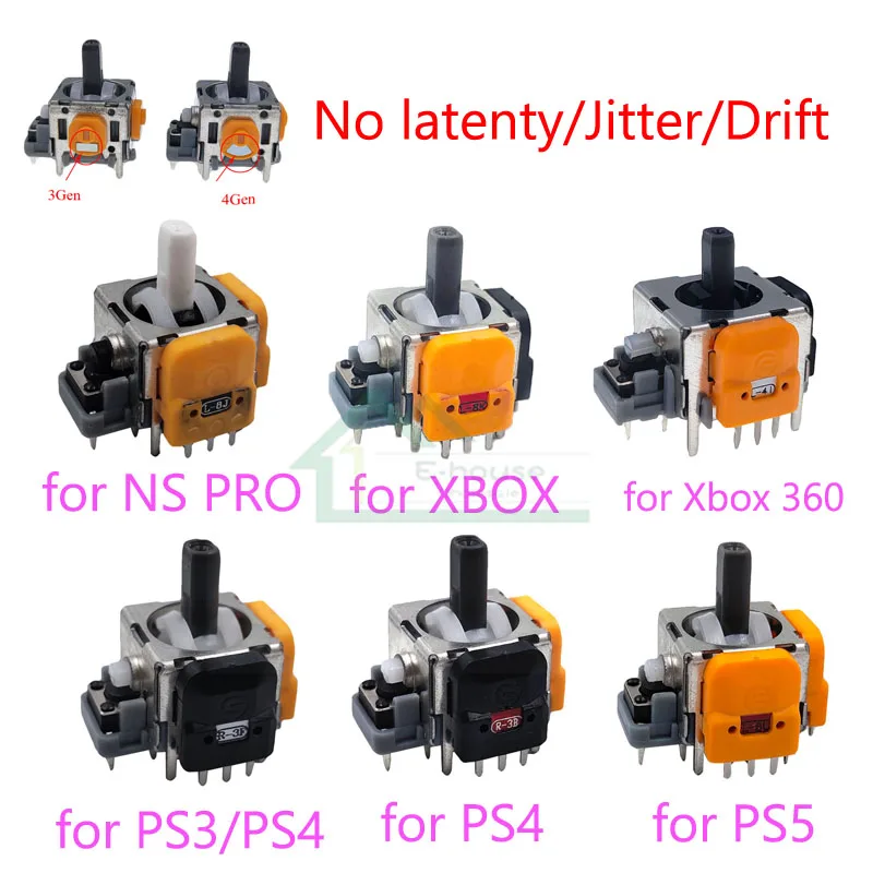 2pcs New Generation high precision For PS3/PS4/PS5/Xbox/Switch PRO Joystick Hall Effect Joystick Electromagnetic Analog joystick