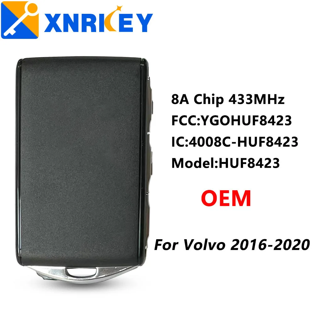 

XNRKEY Original Keyless Smart Remote Car Key 8A Chip 433Mhz for Volvo S90 S60 S40 XC60 XC90 2016-2020 Full Keyless Remote Key